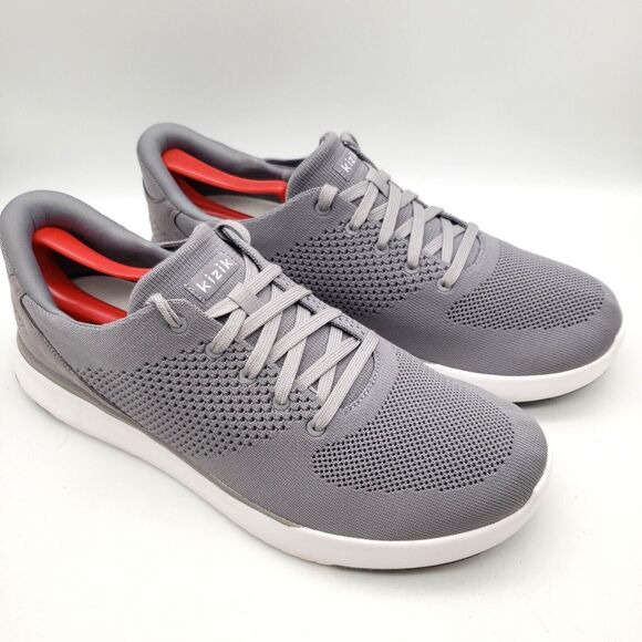 KIZIK Lima Men’s Size 13 Grey White Hands Free Slip On Sneakers Shoes Comfort - Picture 4 of 11